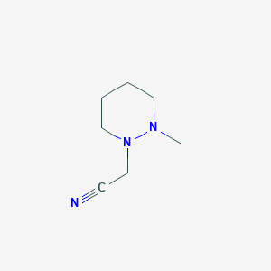 molecular formula C7H13N3 B069372 2-(2-Methyldiazinan-1-yl)acetonitrile CAS No. 159583-33-2