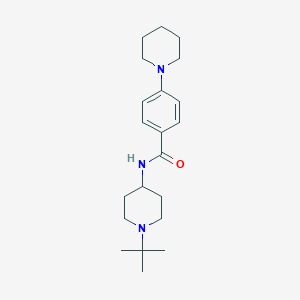 molecular formula C21H33N3O B6937203 N-(1-tert-butylpiperidin-4-yl)-4-piperidin-1-ylbenzamide 