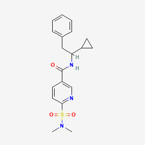 molecular formula C19H23N3O3S B6937234 N-(1-cyclopropyl-2-phenylethyl)-6-(dimethylsulfamoyl)pyridine-3-carboxamide 