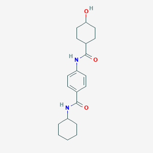 molecular formula C20H28N2O3 B6937235 N-cyclohexyl-4-[(4-hydroxycyclohexanecarbonyl)amino]benzamide 