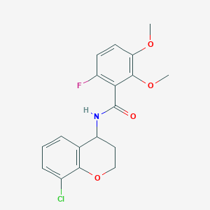 molecular formula C18H17ClFNO4 B6937371 N-(8-chloro-3,4-dihydro-2H-chromen-4-yl)-6-fluoro-2,3-dimethoxybenzamide 
