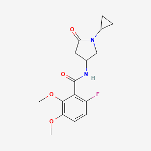 molecular formula C16H19FN2O4 B6937390 N-(1-cyclopropyl-5-oxopyrrolidin-3-yl)-6-fluoro-2,3-dimethoxybenzamide 