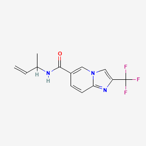 molecular formula C13H12F3N3O B6937441 N-but-3-en-2-yl-2-(trifluoromethyl)imidazo[1,2-a]pyridine-6-carboxamide 