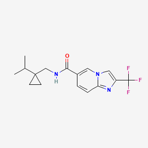 molecular formula C16H18F3N3O B6937462 N-[(1-propan-2-ylcyclopropyl)methyl]-2-(trifluoromethyl)imidazo[1,2-a]pyridine-6-carboxamide 