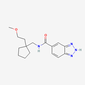 molecular formula C16H22N4O2 B6937591 N-[[1-(2-methoxyethyl)cyclopentyl]methyl]-2H-benzotriazole-5-carboxamide 
