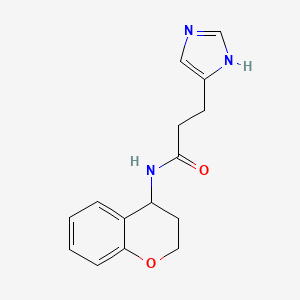 molecular formula C15H17N3O2 B6937715 N-(3,4-dihydro-2H-chromen-4-yl)-3-(1H-imidazol-5-yl)propanamide 