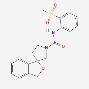 molecular formula C19H20N2O4S B6937784 N-(2-methylsulfonylphenyl)spiro[1H-2-benzofuran-3,3'-pyrrolidine]-1'-carboxamide 