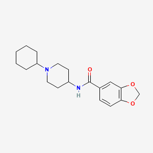 molecular formula C19H26N2O3 B6937820 N-(1-cyclohexylpiperidin-4-yl)-1,3-benzodioxole-5-carboxamide 