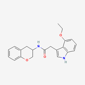 molecular formula C21H22N2O3 B6937840 N-(3,4-dihydro-2H-chromen-3-yl)-2-(4-ethoxy-1H-indol-3-yl)acetamide 