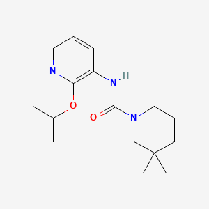 molecular formula C16H23N3O2 B6937849 N-(2-propan-2-yloxypyridin-3-yl)-5-azaspiro[2.5]octane-5-carboxamide 