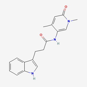 molecular formula C18H19N3O2 B6938019 N-(1,4-dimethyl-6-oxopyridin-3-yl)-3-(1H-indol-3-yl)propanamide 