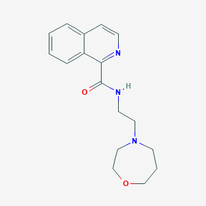 molecular formula C17H21N3O2 B6938131 N-[2-(1,4-oxazepan-4-yl)ethyl]isoquinoline-1-carboxamide 