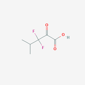 molecular formula C6H8F2O3 B069383 2-Oxo-3,3-difluoro-4-methylvaleric acid CAS No. 165544-39-8