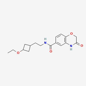 molecular formula C17H22N2O4 B6938398 N-[2-(3-ethoxycyclobutyl)ethyl]-3-oxo-4H-1,4-benzoxazine-6-carboxamide 