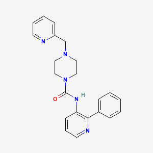 molecular formula C22H23N5O B6938415 N-(2-phenylpyridin-3-yl)-4-(pyridin-2-ylmethyl)piperazine-1-carboxamide 
