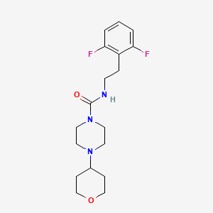 molecular formula C18H25F2N3O2 B6938498 N-[2-(2,6-difluorophenyl)ethyl]-4-(oxan-4-yl)piperazine-1-carboxamide 