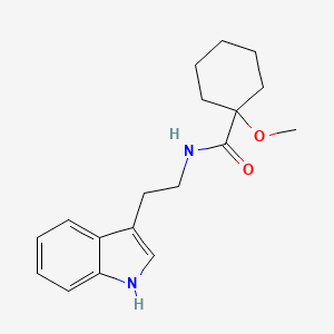 molecular formula C18H24N2O2 B6938547 N-[2-(1H-indol-3-yl)ethyl]-1-methoxycyclohexane-1-carboxamide 