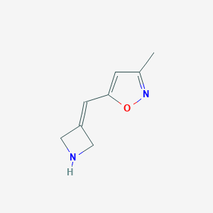 molecular formula C8H10N2O B069388 5-(Azetidin-3-ylidenemethyl)-3-methylisoxazole CAS No. 186964-03-4