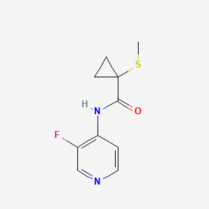 molecular formula C10H11FN2OS B6938800 N-(3-fluoropyridin-4-yl)-1-methylsulfanylcyclopropane-1-carboxamide 