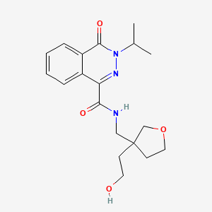 molecular formula C19H25N3O4 B6938823 N-[[3-(2-hydroxyethyl)oxolan-3-yl]methyl]-4-oxo-3-propan-2-ylphthalazine-1-carboxamide 