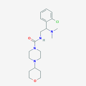 molecular formula C20H31ClN4O2 B6938864 N-[2-(2-chlorophenyl)-2-(dimethylamino)ethyl]-4-(oxan-4-yl)piperazine-1-carboxamide 