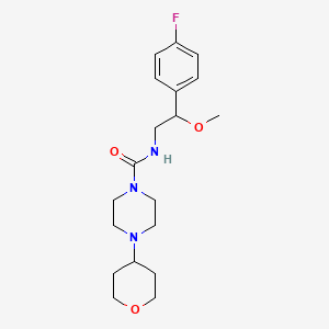 molecular formula C19H28FN3O3 B6938887 N-[2-(4-fluorophenyl)-2-methoxyethyl]-4-(oxan-4-yl)piperazine-1-carboxamide 