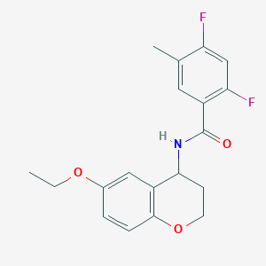 molecular formula C19H19F2NO3 B6938897 N-(6-ethoxy-3,4-dihydro-2H-chromen-4-yl)-2,4-difluoro-5-methylbenzamide 