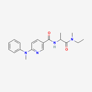 molecular formula C19H24N4O2 B6938988 N-[1-[ethyl(methyl)amino]-1-oxopropan-2-yl]-6-(N-methylanilino)pyridine-3-carboxamide 