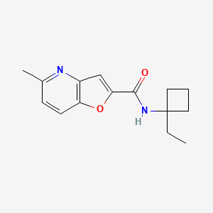 molecular formula C15H18N2O2 B6939384 N-(1-ethylcyclobutyl)-5-methylfuro[3,2-b]pyridine-2-carboxamide 