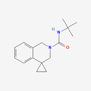 molecular formula C16H22N2O B6939644 N-tert-butylspiro[1,3-dihydroisoquinoline-4,1'-cyclopropane]-2-carboxamide 