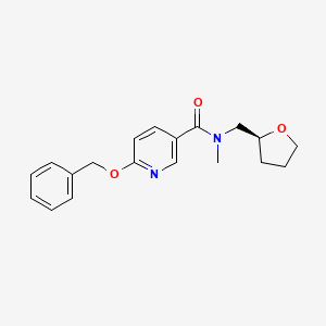 molecular formula C19H22N2O3 B6939666 N-methyl-N-[[(2S)-oxolan-2-yl]methyl]-6-phenylmethoxypyridine-3-carboxamide 