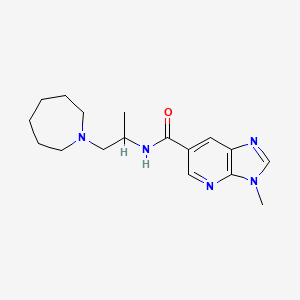 molecular formula C17H25N5O B6939986 N-[1-(azepan-1-yl)propan-2-yl]-3-methylimidazo[4,5-b]pyridine-6-carboxamide 