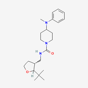 molecular formula C22H35N3O2 B6940027 N-[[(2S,3R)-2-tert-butyloxolan-3-yl]methyl]-4-(N-methylanilino)piperidine-1-carboxamide 