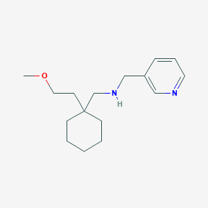molecular formula C16H26N2O B6940038 N-[[1-(2-methoxyethyl)cyclohexyl]methyl]-1-pyridin-3-ylmethanamine 