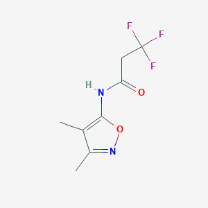 molecular formula C8H9F3N2O2 B6940044 N-(3,4-dimethyl-1,2-oxazol-5-yl)-3,3,3-trifluoropropanamide 