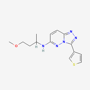 molecular formula C14H17N5OS B6940091 N-(4-methoxybutan-2-yl)-3-thiophen-3-yl-[1,2,4]triazolo[4,3-b]pyridazin-6-amine 