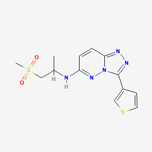 molecular formula C13H15N5O2S2 B6940120 N-(1-methylsulfonylpropan-2-yl)-3-thiophen-3-yl-[1,2,4]triazolo[4,3-b]pyridazin-6-amine 