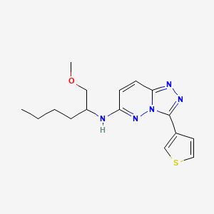 molecular formula C16H21N5OS B6940133 N-(1-methoxyhexan-2-yl)-3-thiophen-3-yl-[1,2,4]triazolo[4,3-b]pyridazin-6-amine 