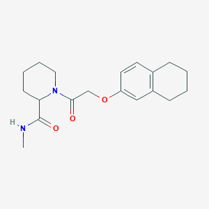 molecular formula C19H26N2O3 B6940213 N-methyl-1-[2-(5,6,7,8-tetrahydronaphthalen-2-yloxy)acetyl]piperidine-2-carboxamide 
