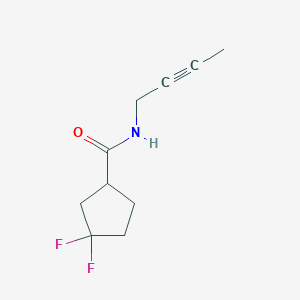 molecular formula C10H13F2NO B6940289 N-but-2-ynyl-3,3-difluorocyclopentane-1-carboxamide 