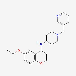 molecular formula C22H29N3O2 B6940311 N-(6-ethoxy-3,4-dihydro-2H-chromen-4-yl)-1-(pyridin-3-ylmethyl)piperidin-4-amine 