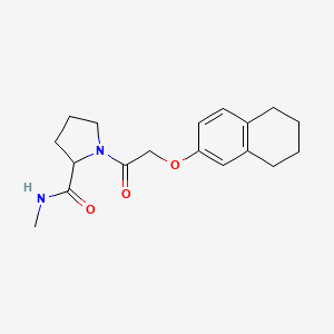 molecular formula C18H24N2O3 B6940522 N-methyl-1-[2-(5,6,7,8-tetrahydronaphthalen-2-yloxy)acetyl]pyrrolidine-2-carboxamide 