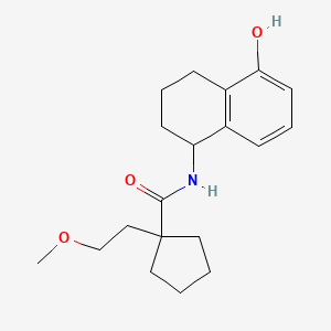 molecular formula C19H27NO3 B6940545 N-(5-hydroxy-1,2,3,4-tetrahydronaphthalen-1-yl)-1-(2-methoxyethyl)cyclopentane-1-carboxamide 
