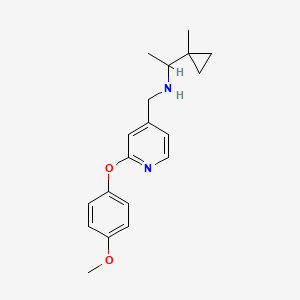 molecular formula C19H24N2O2 B6940557 N-[[2-(4-methoxyphenoxy)pyridin-4-yl]methyl]-1-(1-methylcyclopropyl)ethanamine 