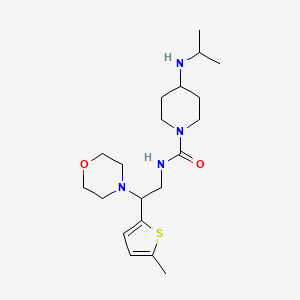 molecular formula C20H34N4O2S B6940663 N-[2-(5-methylthiophen-2-yl)-2-morpholin-4-ylethyl]-4-(propan-2-ylamino)piperidine-1-carboxamide 