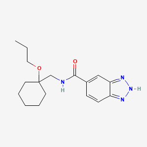 molecular formula C17H24N4O2 B6941023 N-[(1-propoxycyclohexyl)methyl]-2H-benzotriazole-5-carboxamide 