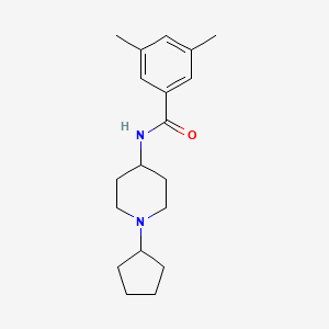 molecular formula C19H28N2O B6941035 N-(1-cyclopentylpiperidin-4-yl)-3,5-dimethylbenzamide 