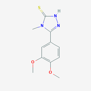 molecular formula C11H13N3O2S B069411 5-(3,4-dimethoxyphenyl)-4-methyl-4H-1,2,4-triazole-3-thiol CAS No. 174573-92-3