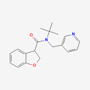 molecular formula C19H22N2O2 B6941395 N-tert-butyl-N-(pyridin-3-ylmethyl)-2,3-dihydro-1-benzofuran-3-carboxamide 