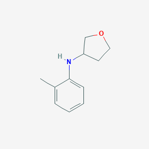 molecular formula C11H15NO B069417 N-(2-methylphenyl)oxolan-3-amine CAS No. 162851-42-5